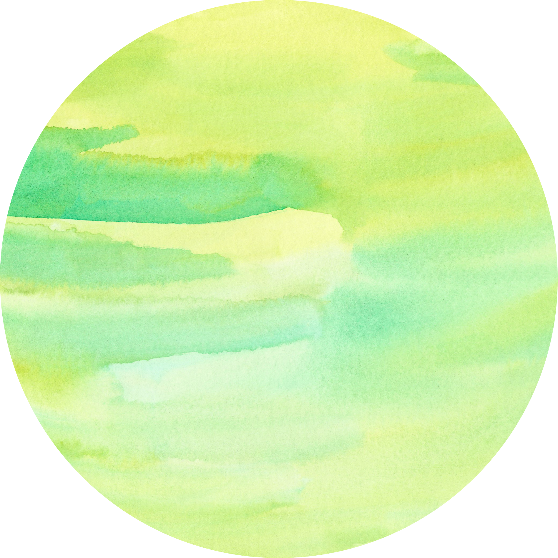green watercolor circle texture background