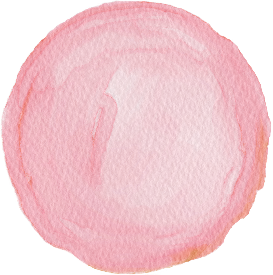 Pink watercolor circle ornament